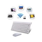 Kablosuz Taşınabilir Klavye ve Mouse Set 2.4ghz Android Telefon - Tablet - Pc/-Tv Box Uyumlu Beyaz