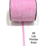 Kadife Kurdele 1 cm 5 Metre - Lila - Pembe