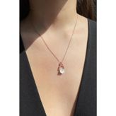 Kadın 925 Ayar Gümüş Manolya Çiçeği Kolye Rose