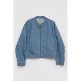 Kadın Açık Mavi Bomber Denim Ceket