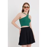 Kadın Askılı Crop Kaşkorse Yeşil