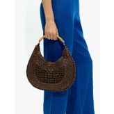 Kadın Bamboo Detaylı Hasır Hobo Çanta