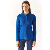 Kadın Basic Polo Yaka Sweatshirt