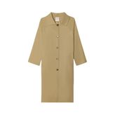 Kadın Bej Oversize Uzun Trençkot