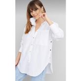 Kadın Beyaz Oversize Gömlek