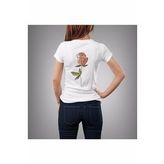Kadın Beyaz Rose Baskılı T-shirt