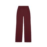 Kadın Bordo Beli Lastikli Örme Pantolon