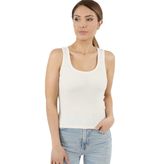 Kadın Cotton Premium Doku Krem Pamuklu Basic Fitilli Atlet XL