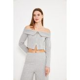 Kadın Crop Hırka Grimelanj - XL