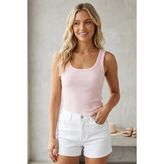 Kadın Fitilli Görünümlü Kalın Askılı Basic Atlet 4623-PEMBE - XS