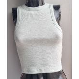 Kadın Fitilli Halter Yaka Crop Atlet
