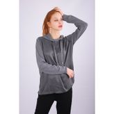 Kadın Gri Kapüşonlu Sweatshirt