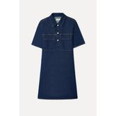 Kadın İndigo A Form Jean Mini Elbise