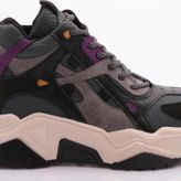 Kadın Kalın Taban Sneaker Ayakkabı Siyah Mor Multi 76913138