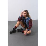 Kadin Kapusonlu Jean Ceket