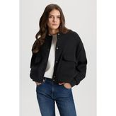Kadın Kaşe Bomber Ceket - Antrasit - XL