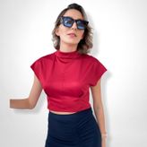 Kadın Kırmızı Crop Bluz