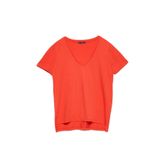 Kadın Kırmızı V Yaka Basic T-Shirt 101A03470