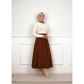 Kadın Kloş Etek - Kiremit - 40