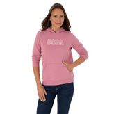 Kadın Koyu Pembe Şardonlu Kapüşonlu Basic Sweatshirt 50313566 VR167