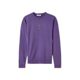 Kadın Mor Nakışlı Bisiklet Yaka Sweatshirt