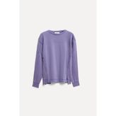 Kadın Mor Oversize Bisiklet Yaka Sweatshirt
