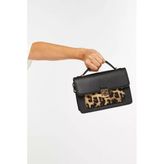 Kadın Omuz Çantası Boxy Leopard Satchel