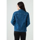 Kadın Oversize Denim Ceket - 48 - Mavi