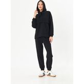 Kadın Oversize Kapşonlu Alt Üst Eşofman Takımı 12807 - Siyah