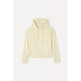 Kadın Sarı Modal Karışımlı Kapüşonlu Sweatshirt