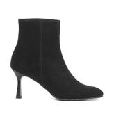 Kadın Siyah İnce Topuklu Süet Deri Bot