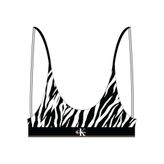 Kadın Siyah Kaplan Desenli Astarsız Bralet