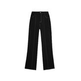 Kadın Siyah Slim Straight Fit Pantolon