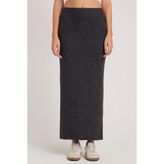 Kadın Slim Fit Dar Kesim Yırtmaçlı Antrasit Etek