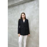 Kadın Tek Düğmeli Blazer Ceket - Siyah - 36
