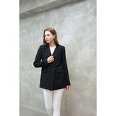 Kadın Tek Düğmeli Blazer Ceket - Siyah - 42 - Regular Fit