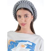Kadın Triko Tek Kat Ressam Bere - Standart - Gri