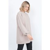 Kadın Uzun Kollu Oversize Sweatshirt Nakişli