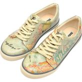 Kadın Vegan Deri Mavi Sneakers - Explore Tasarım