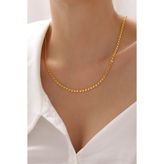 Kado Kuyumculuk 22 Ayar Altın Orta Kalın Halep Pullu Zincir Kolye 3mm