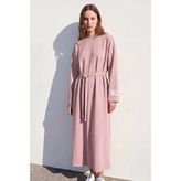 Kado Online Oversize Uzun Rahat Elbise - Pudra - S - M