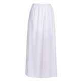 Kahra Collection Beyaz Tam Boy Jüpon Etek Altı Uzun Astar