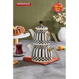 Kahramanlar Prime Cream Emaye Çaydanlık