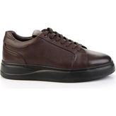 Kahve Hakiki Deri Erkek Sneaker E01593520541