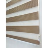 Kahverengi Pileli Zebra Stor Perde Ev/ofis Perdesi Aluminyum Sistem Zebra Stor Perde – Gece & Gündüz Kullanım, Kolay Montaj (Alüminyum Sistem) - 180 x 260