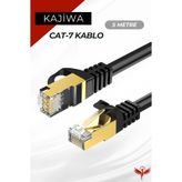 KAJİWA CAT7 5 Metre Ethernet Kablosu 10Gbps Uyumlu İnternet Lan Kablo 5mt Uyumlu