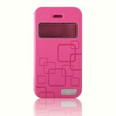 Kaku iPhone 4S Pembe Yan Kapaklı Kılıf