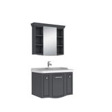 Kale Arte Plus 80 cm Mat Antrasit Banyo Dolabı