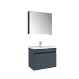 Kale Banyo Ritim 80 Cm Banyo Dolabi Seti Antrasit.