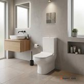 Kale Loft Kanalsız Duvara Sıfır Klozet + Ultra Slim Yavaş Kapanan Klozet Kapağı + Rezervuar + 3/6 İç Takım - Beyaz